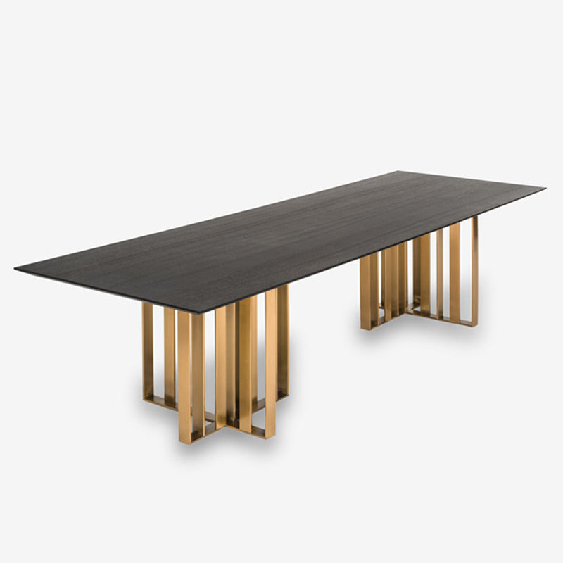 Rechthoek eettafel traditionele luxe dennen vaste houten meubels