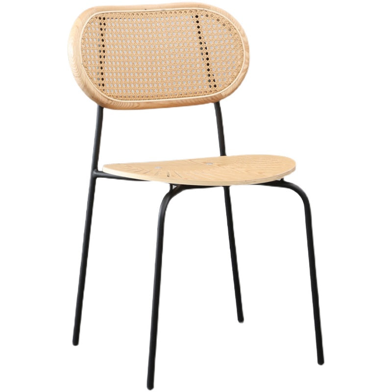 Metal de la cocina del estilo nórdico que cena la parte posterior abierta de la silla que cena la silla lateral sin brazos