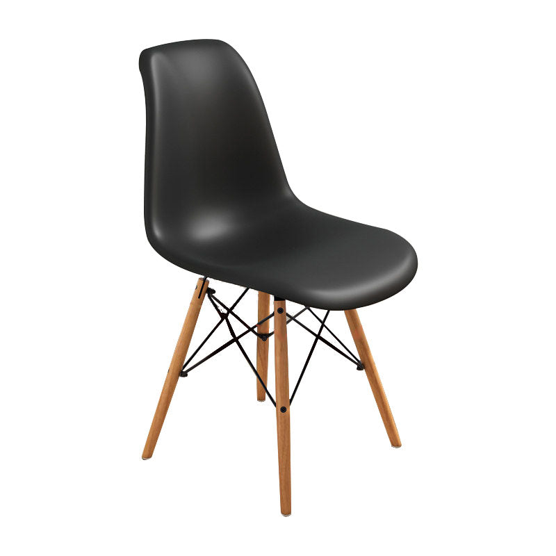 Sedia laterale per interni in legno moderno contemporaneo.