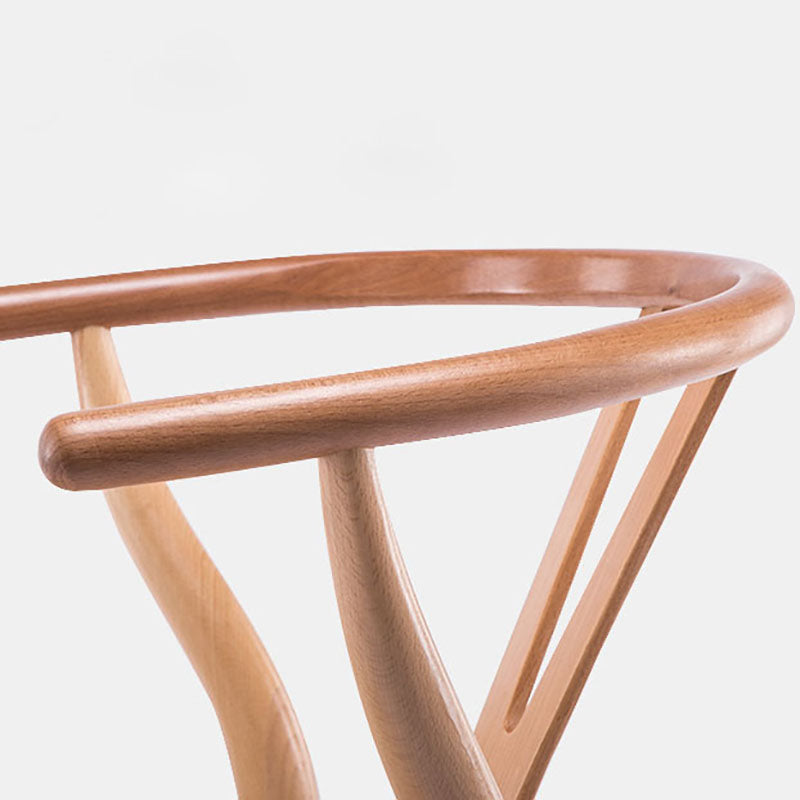 Silla de comedor natural tapizada contemporánea Wishbone Home Chair