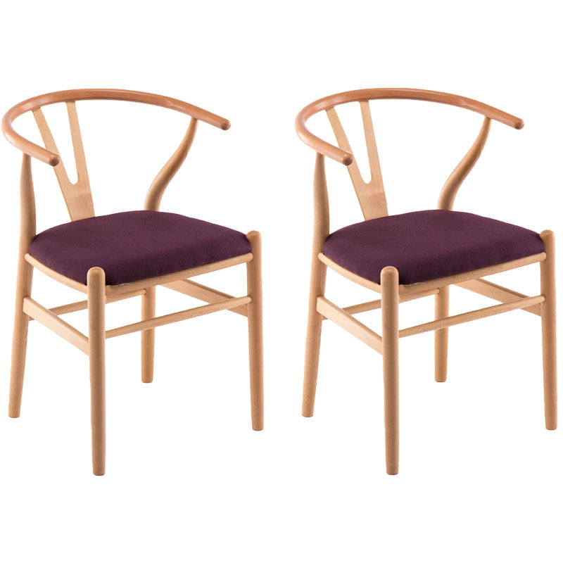 Silla de comedor natural tapizada contemporánea Wishbone Home Chair