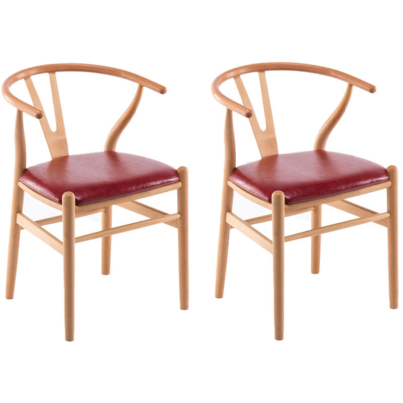Silla de comedor natural tapizada contemporánea Wishbone Home Chair