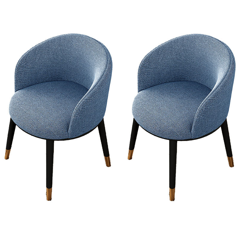 Contemporary Leather Home Arm Chair Solid Back Matte Finish Dining Chair