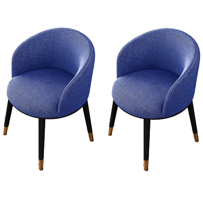 Contemporary Leather Home Arm Chair Solid Back Matte Finish Dining Chair