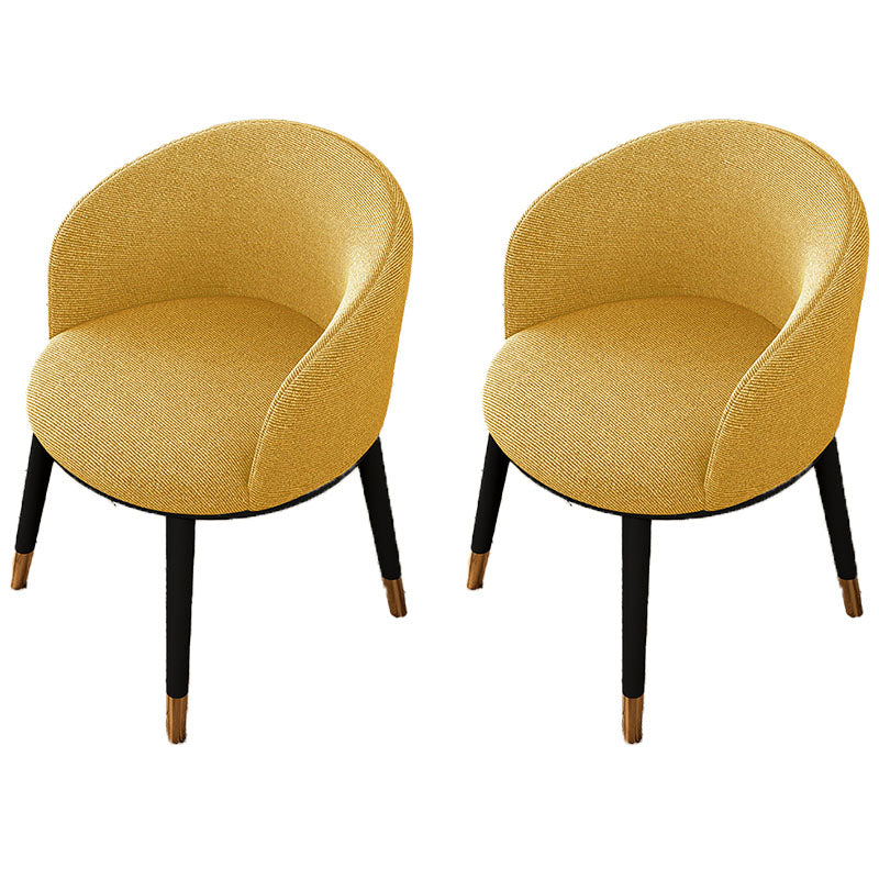Contemporary Leather Home Arm Chair Solid Back Matte Finish Dining Chair