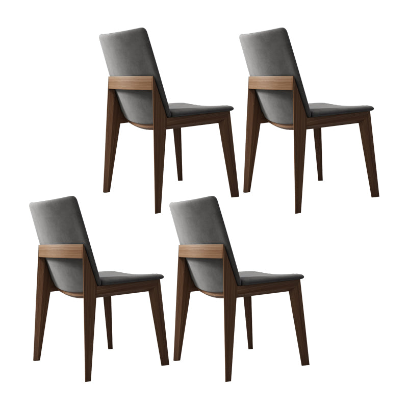Sillas de comedor de estilo moderno, cocina, comedor, silla lateral sin brazos de madera