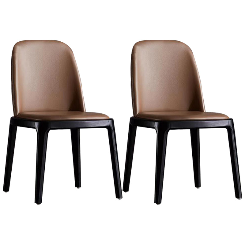 Silla lateral de cuero industrial para restaurante Silla de comedor Parsons