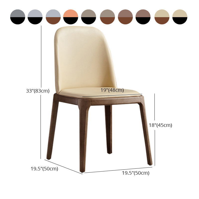 Silla lateral de cuero industrial para restaurante Silla de comedor Parsons