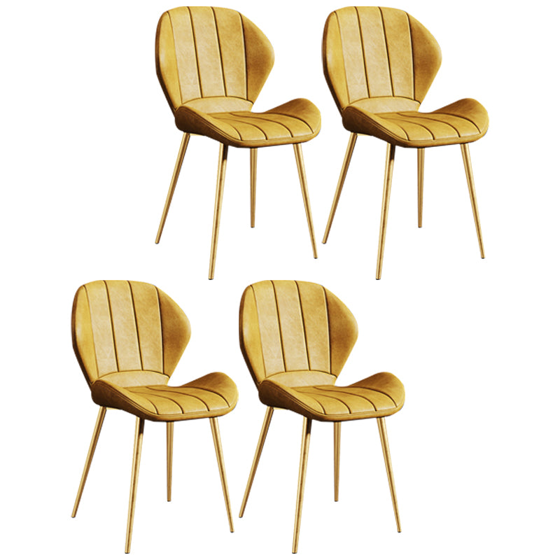 Silla lateral casera tapizada escandinava Wingback Silla de comedor con acabado mate