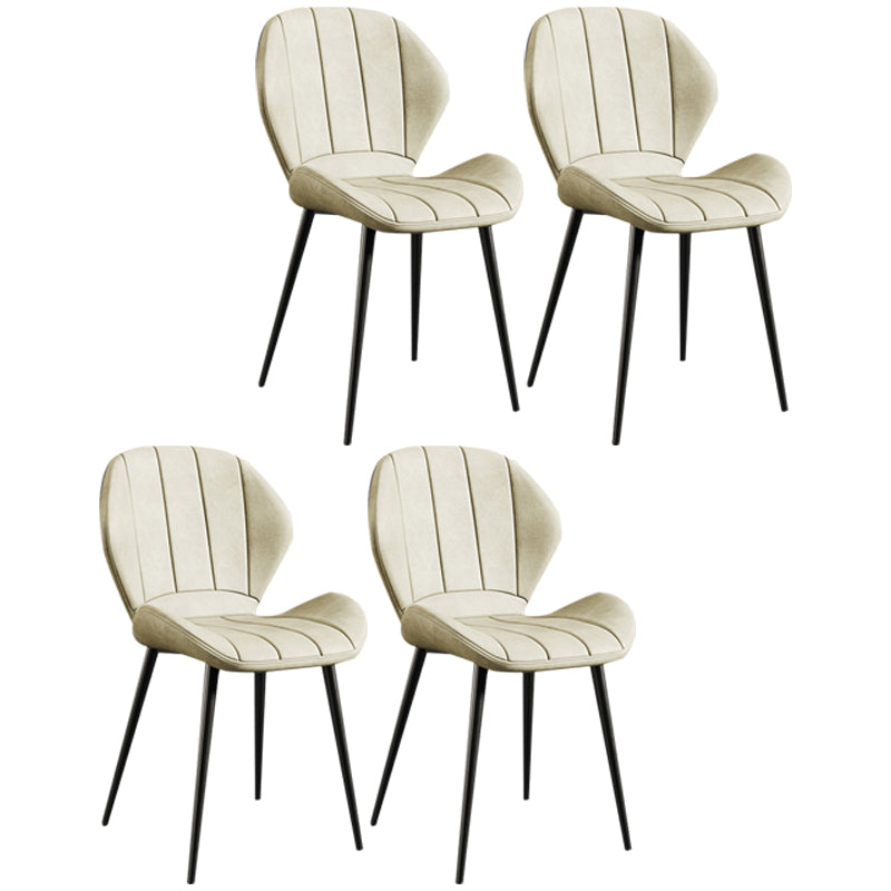 Silla lateral casera tapizada escandinava Wingback Silla de comedor con acabado mate