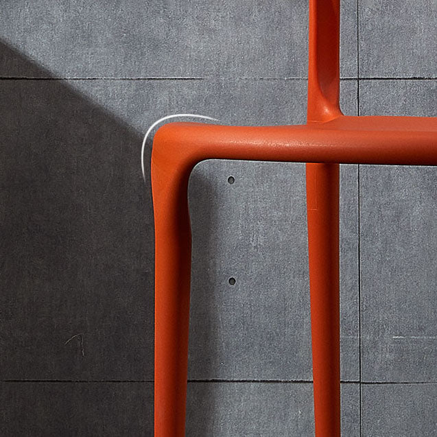 Silla de comedor de plástico escandinavo, sillón de cocina, silla con respaldo abierto
