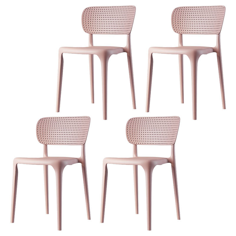 Sedia da pranzo in plastica in plastica contemporanea sedia aperta