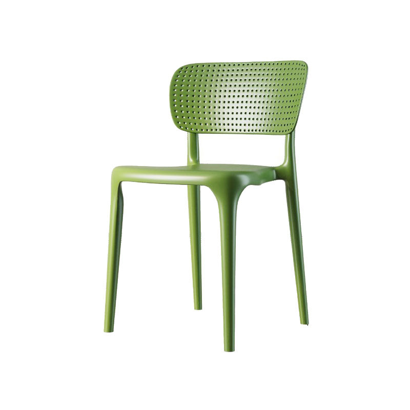 Sedia da pranzo in plastica in plastica contemporanea sedia aperta
