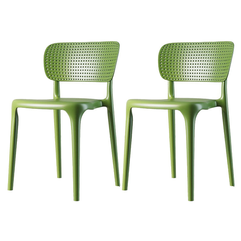 Sedia da pranzo in plastica in plastica contemporanea sedia aperta