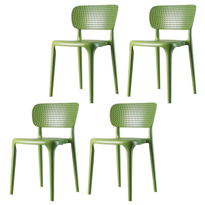 Sedia da pranzo in plastica in plastica contemporanea sedia aperta