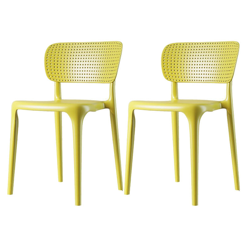 Sedia da pranzo in plastica in plastica contemporanea sedia aperta