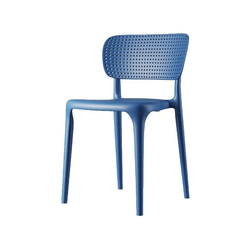 Sedia da pranzo in plastica in plastica contemporanea sedia aperta