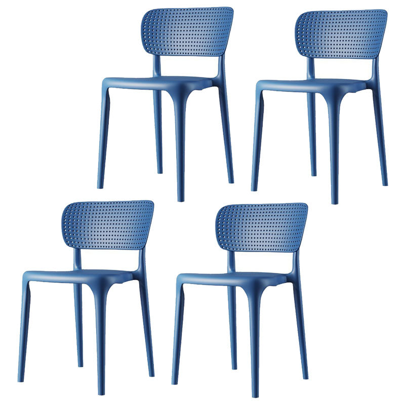 Sedia da pranzo in plastica in plastica contemporanea sedia aperta