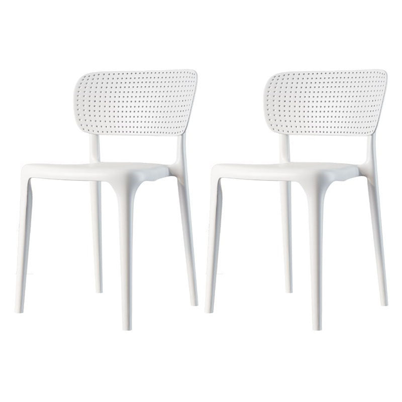 Sedia da pranzo in plastica in plastica contemporanea sedia aperta