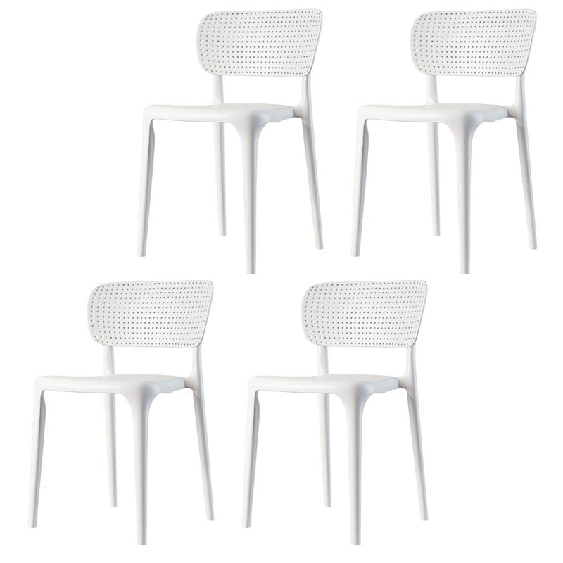 Sedia da pranzo in plastica in plastica contemporanea sedia aperta