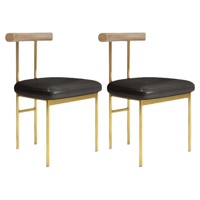 Silla de comedor de metal de estilo nórdico, silla lateral de comedor con respaldo abierto para uso en restaurantes