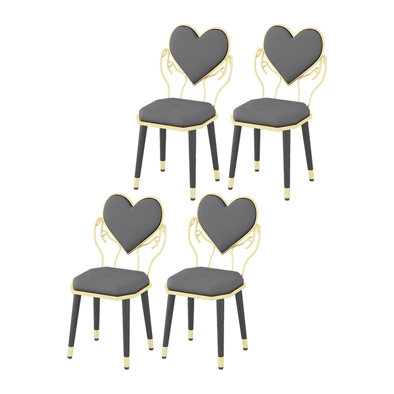 Sillas de comedor de poliuretano con respaldo abierto de estilo escandinavo