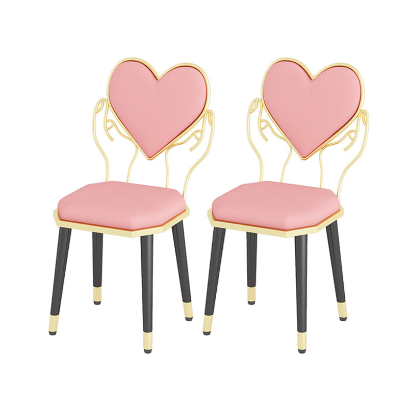 Sillas de comedor de poliuretano con respaldo abierto de estilo escandinavo