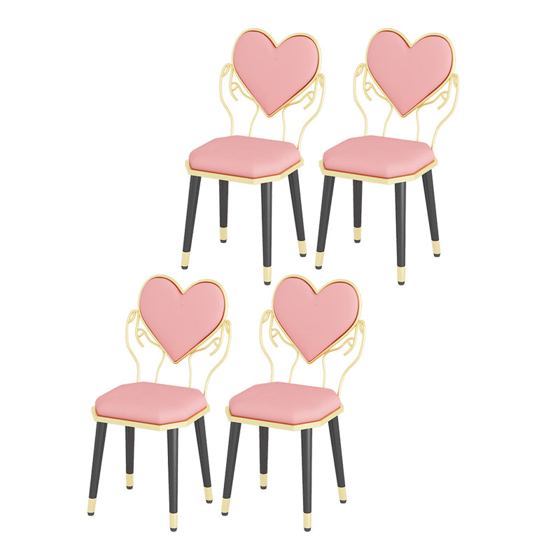 Sillas de comedor de poliuretano con respaldo abierto de estilo escandinavo