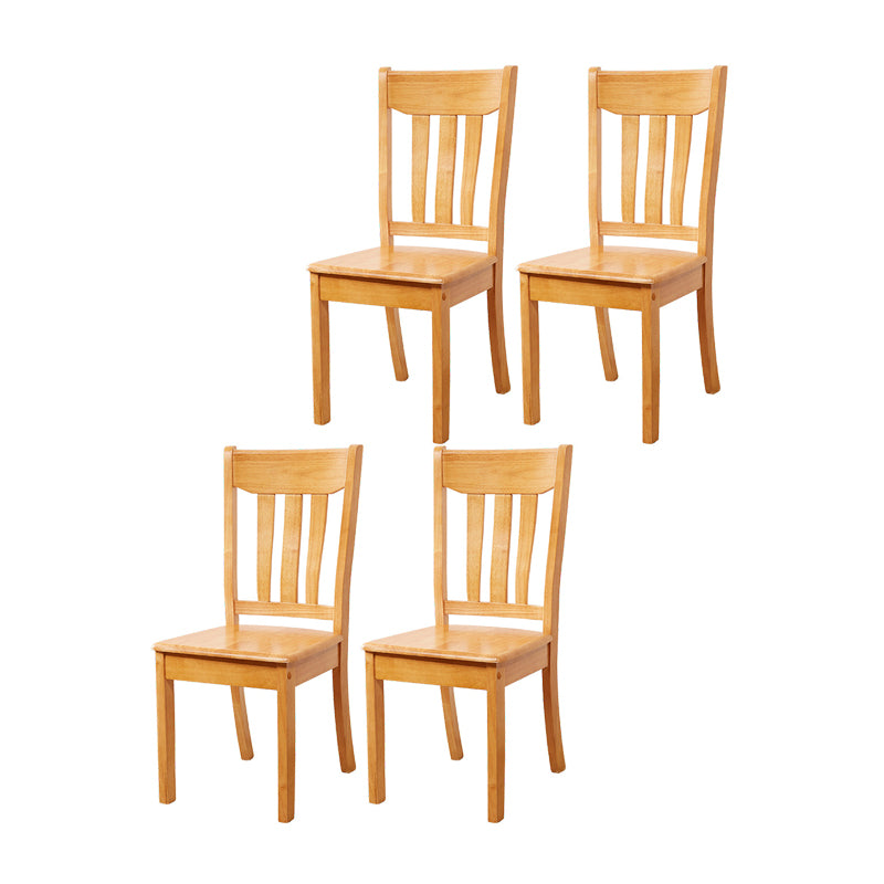 Sillas de comedor de diseño contemporáneo Sillas de comedor laterales de madera con respaldo de listones