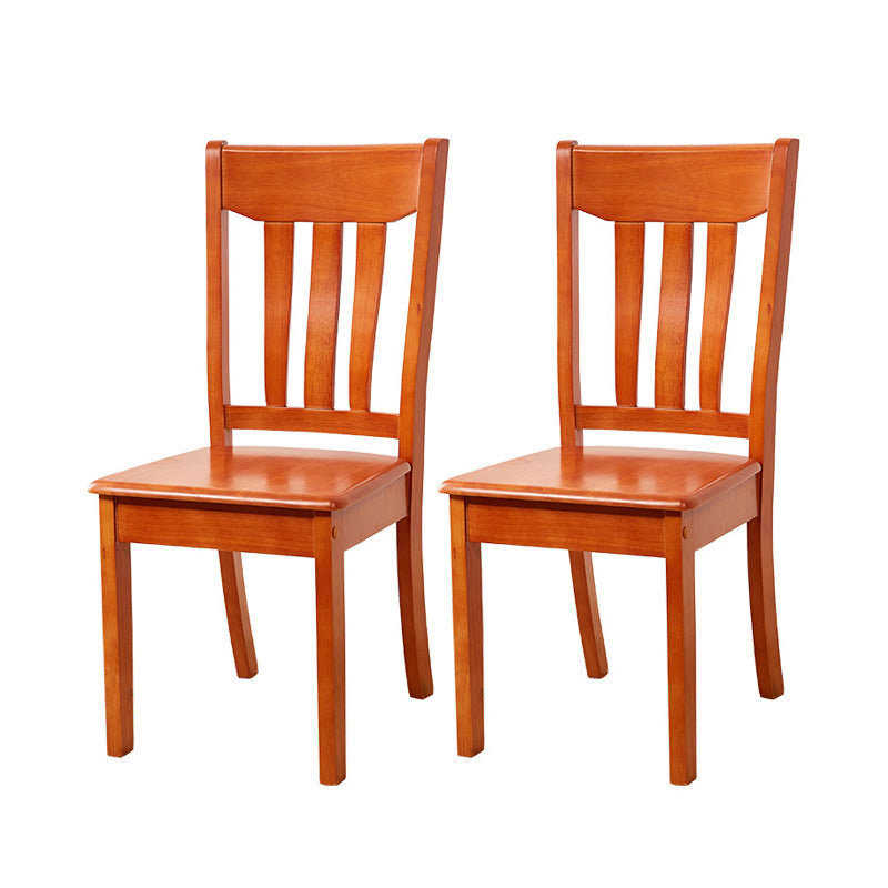 Sillas de comedor de diseño contemporáneo Sillas de comedor laterales de madera con respaldo de listones