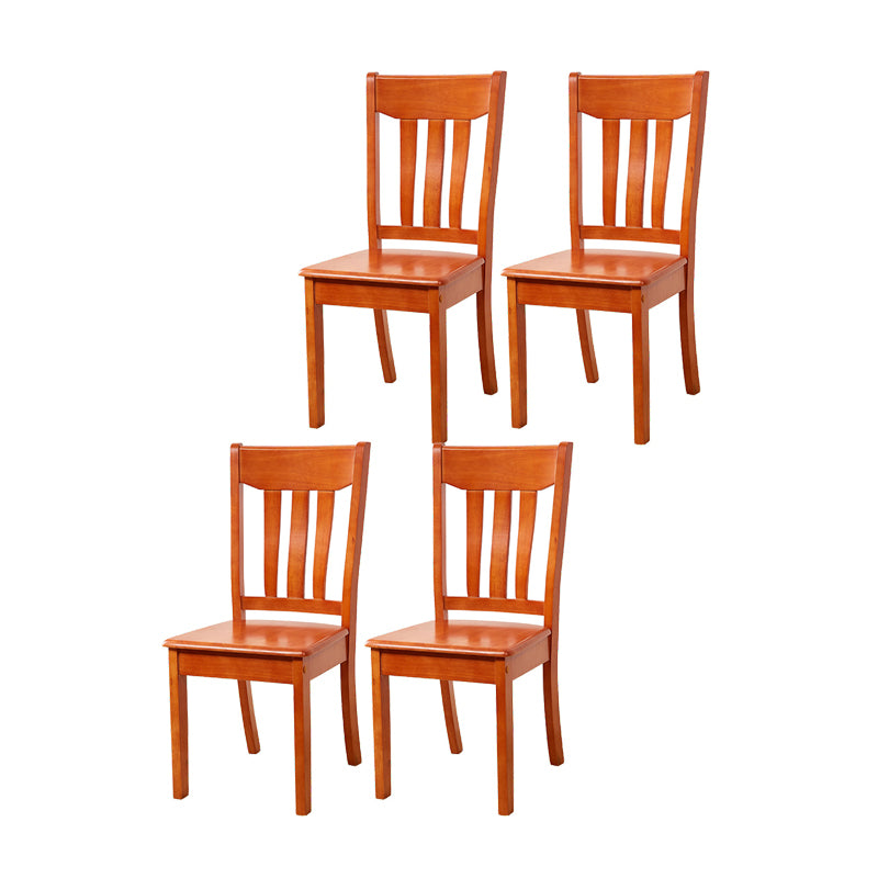 Sillas de comedor de diseño contemporáneo Sillas de comedor laterales de madera con respaldo de listones