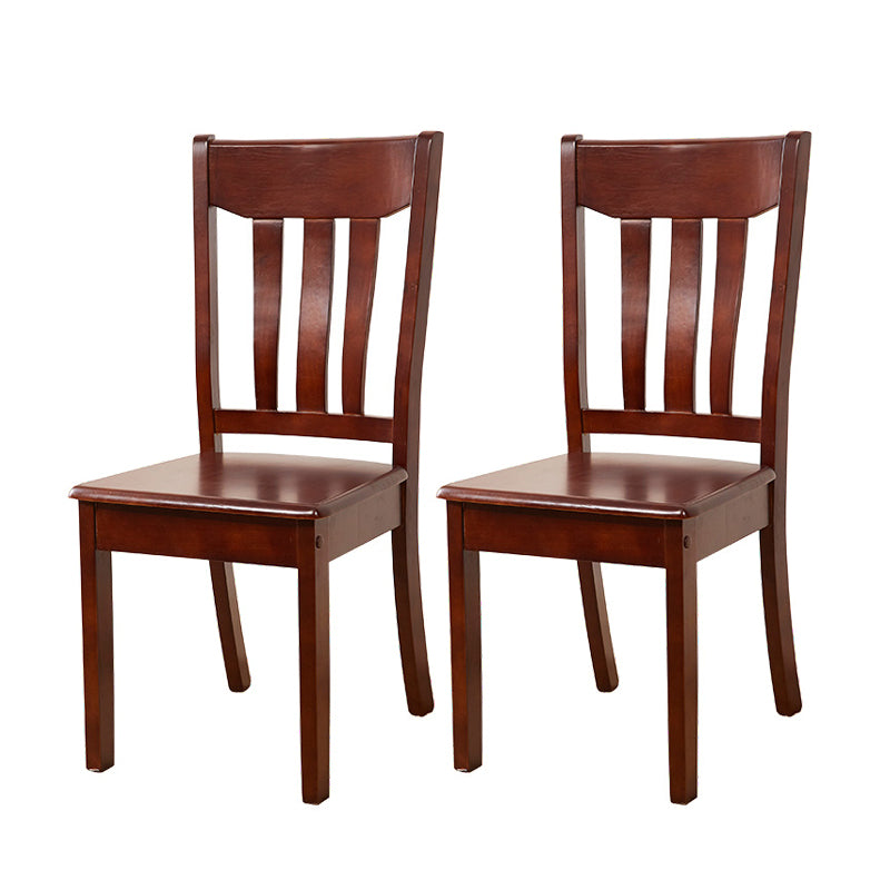 Sillas de comedor de diseño contemporáneo Sillas de comedor laterales de madera con respaldo de listones
