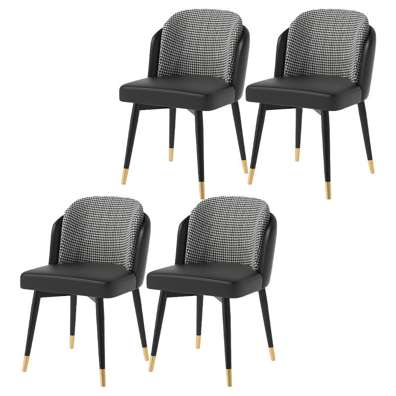 Silla de comedor de metal Glam, silla tapizada de comedor de tela para uso en restaurantes