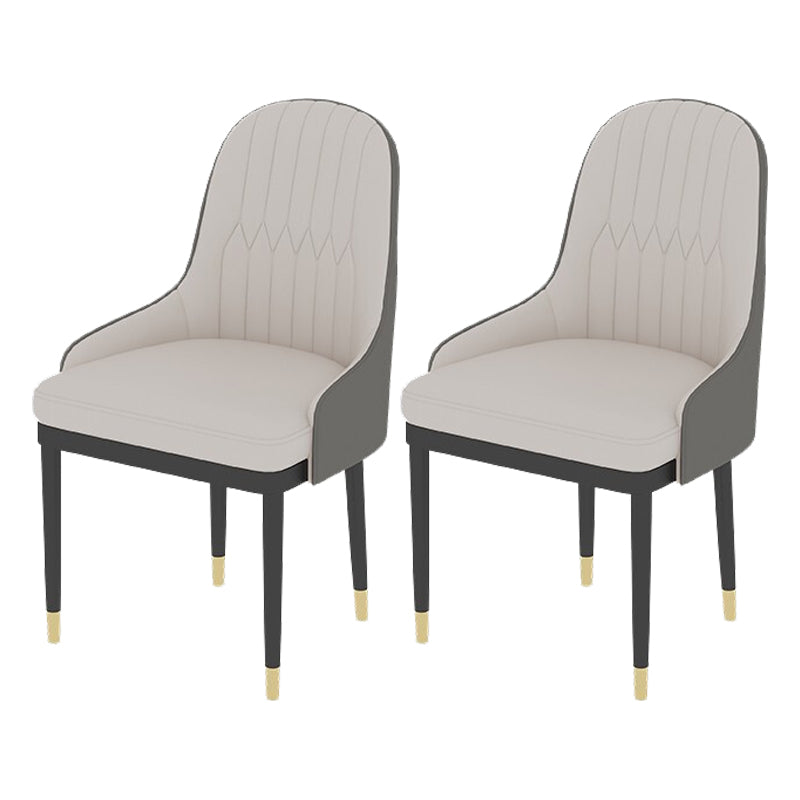 Modern 1/2/5/7 Pieces Grey Dining Set Sintered Stone Dining Table with Leather Chairs