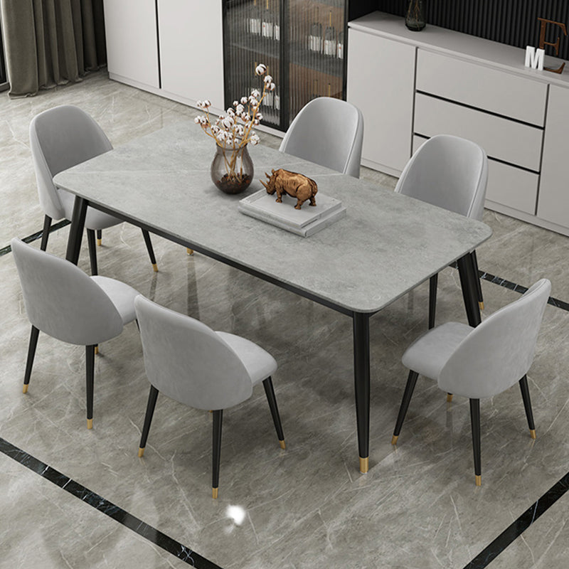 Glam 1/3/5/7 Pieces Dining Set Sintered Stone Dining Table for Home Use