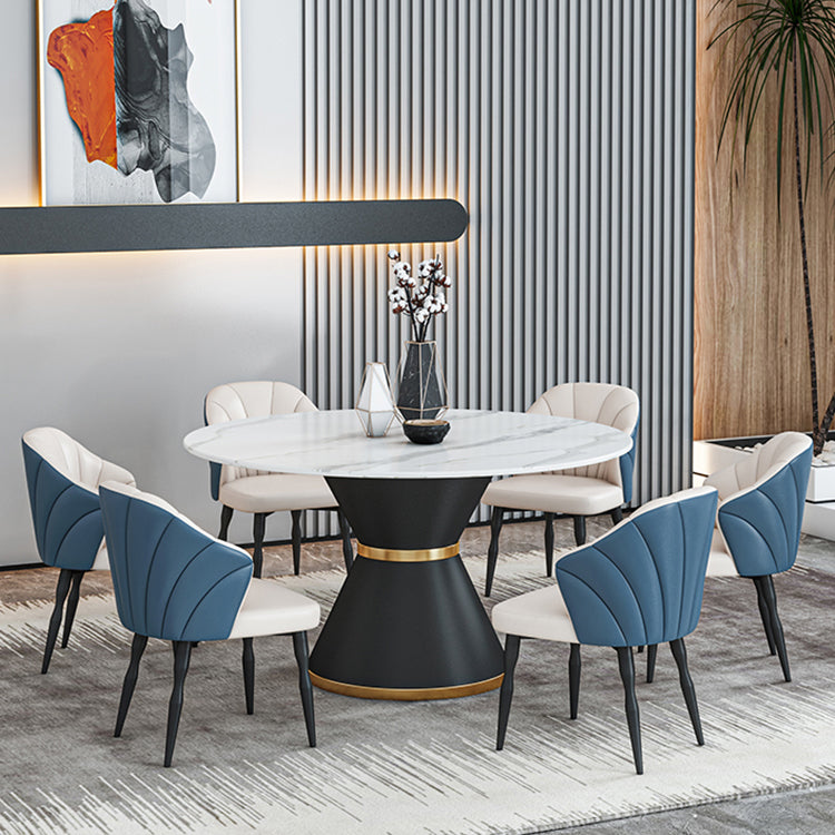 1/2/7/9 Pcs Metal Contemporary Dining Room Set with Round Table Dinette Set