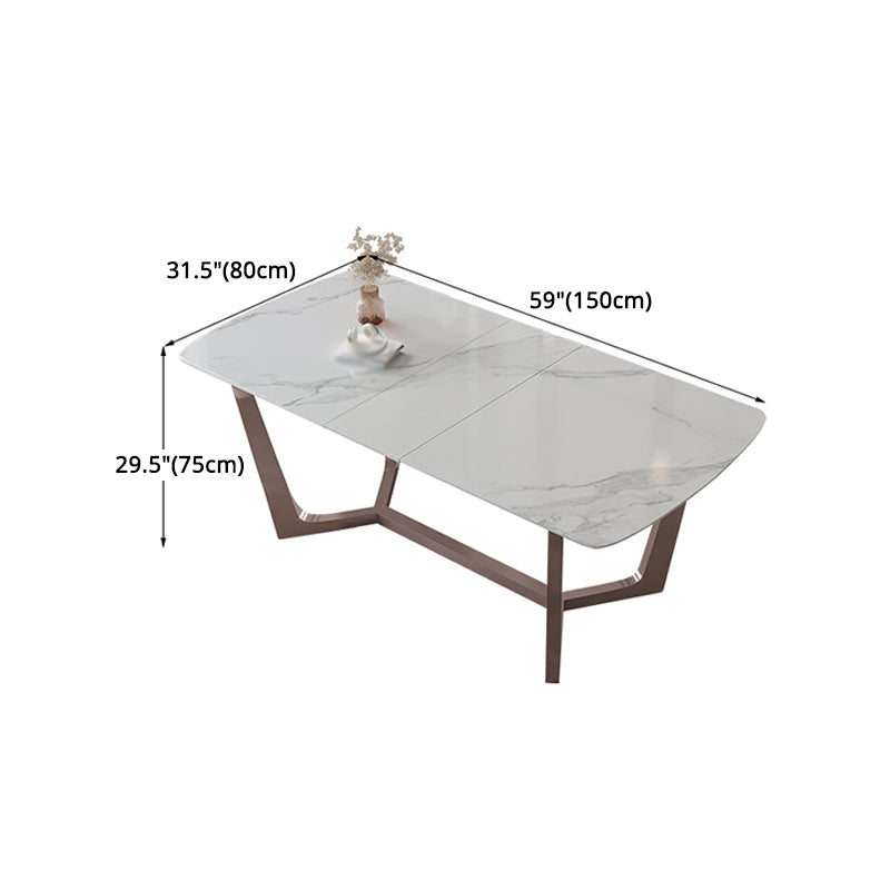 Nordic 1/4/5/7 Pieces Dining Set Sintered Stone Dining Table with Leather Chairs