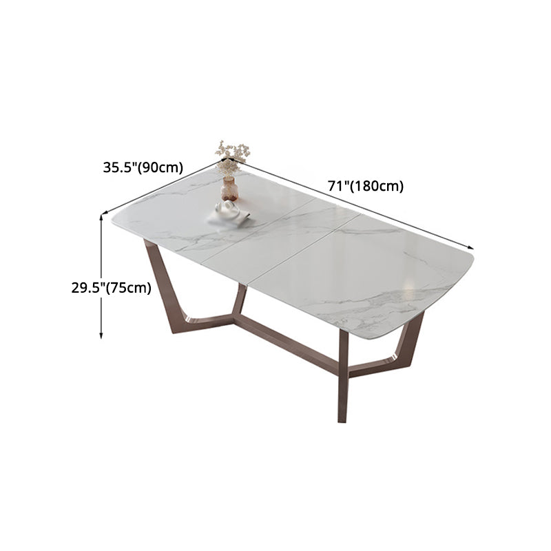 Nordic 1/4/5/7 Pieces Dining Set Sintered Stone Dining Table with Leather Chairs