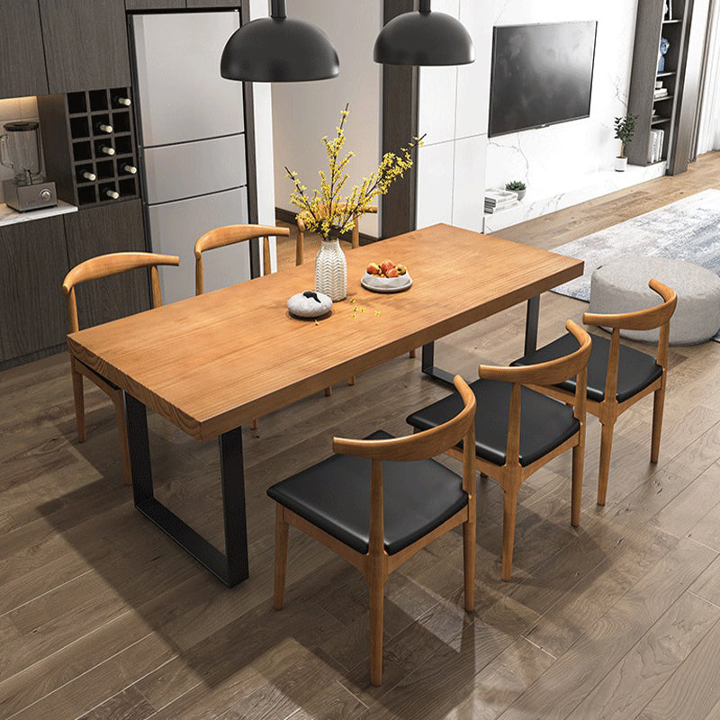 Modern 1/4/5/7 Pieces Dining Set Rectangle Solid Wood Dining Table Set