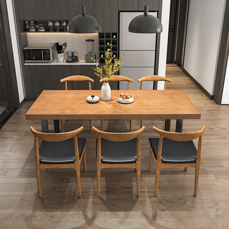 Modern 1/4/5/7 Pieces Dining Set Rectangle Solid Wood Dining Table Set