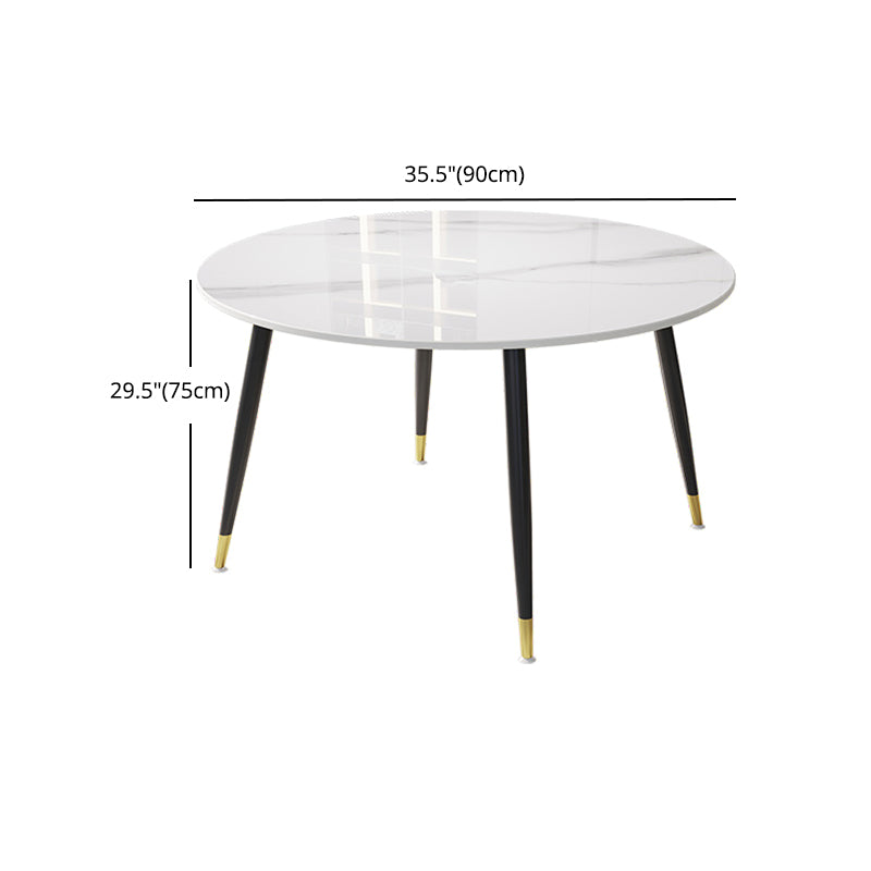 1/4/7 Pcs Metal Modern Dining Room Set with Round Table Dining Set
