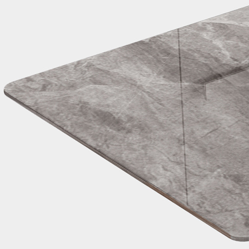 Contemporary 1/4/5/7 Pieces Dining Set Gray Sintered Stone Dining Table for Home Use