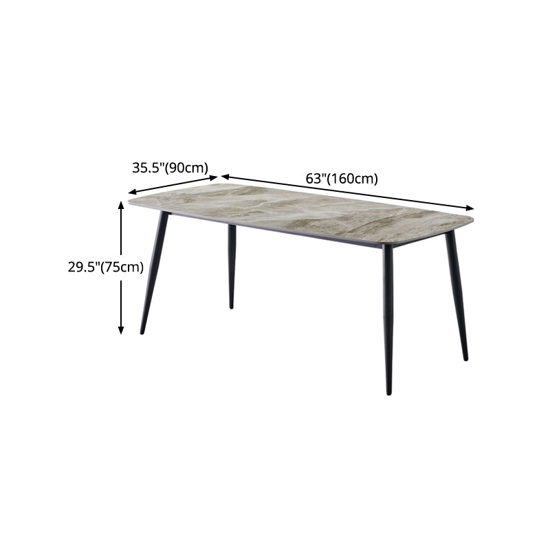 Contemporary 1/4/5/7 Pieces Dining Set Gray Sintered Stone Dining Table