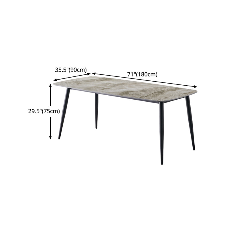 Contemporary 1/4/5/7 Pieces Dining Set Gray Sintered Stone Dining Table