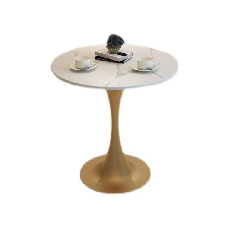 1/3/4/5 Pcs Metal Glam Dining Room Set with Round Table Dinette Set