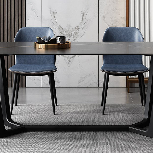 Contemporary 1/5/7 Pieces Dining Set Black Sintered Stone Dining Furniture