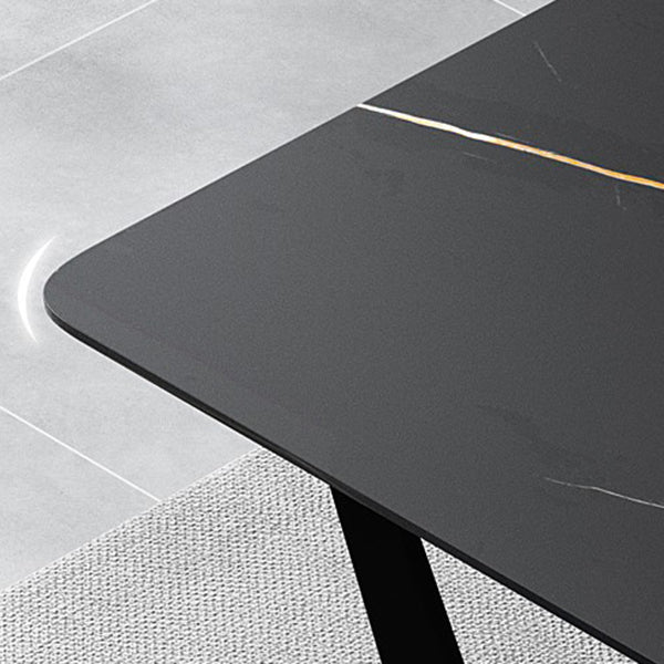 Contemporary 1/5/7 Pieces Dining Set Black Sintered Stone Dining Furniture