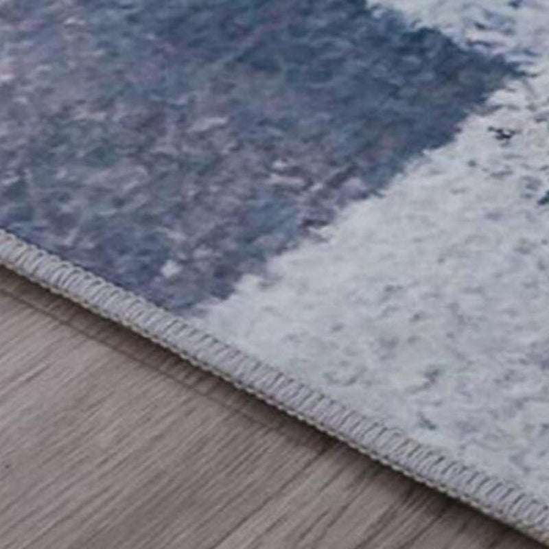 Dark Green Botanical Rug Polyester Modern Rug Stain Resistant Rug for Living Room