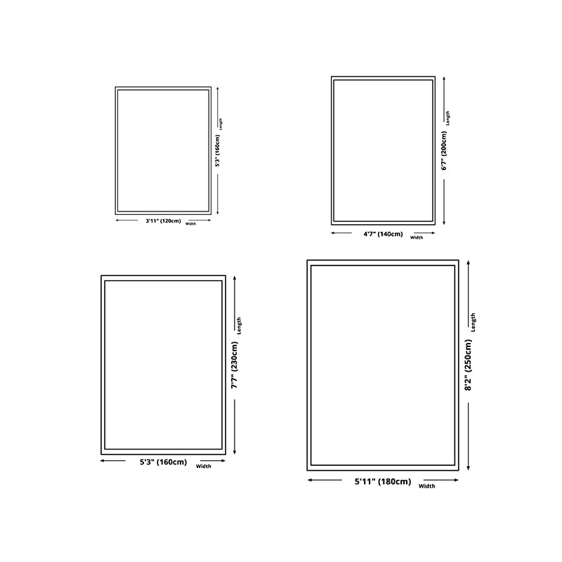 Dark Green Botanical Rug Polyester Modern Rug Stain Resistant Rug for Living Room