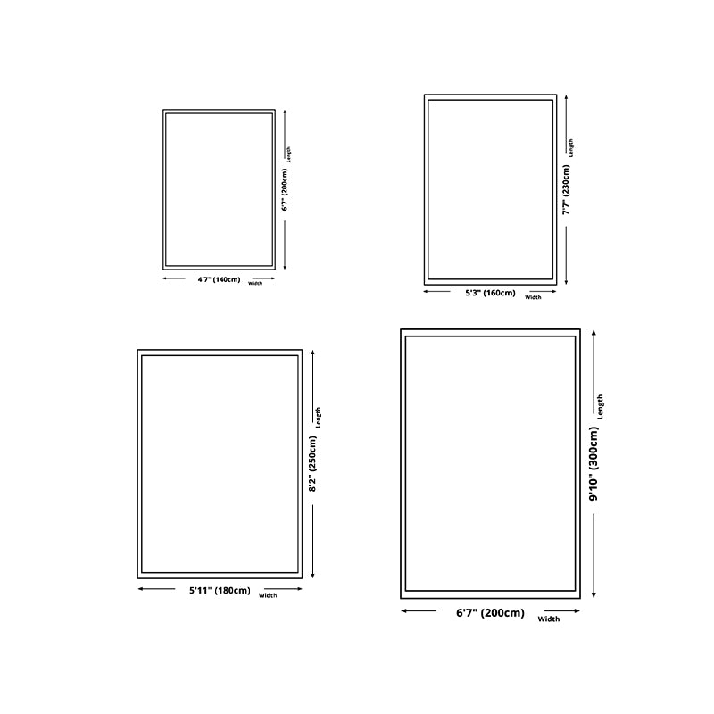 Beige Nordic Rug Polyester Color Block Rug Washable Rug for Living Room